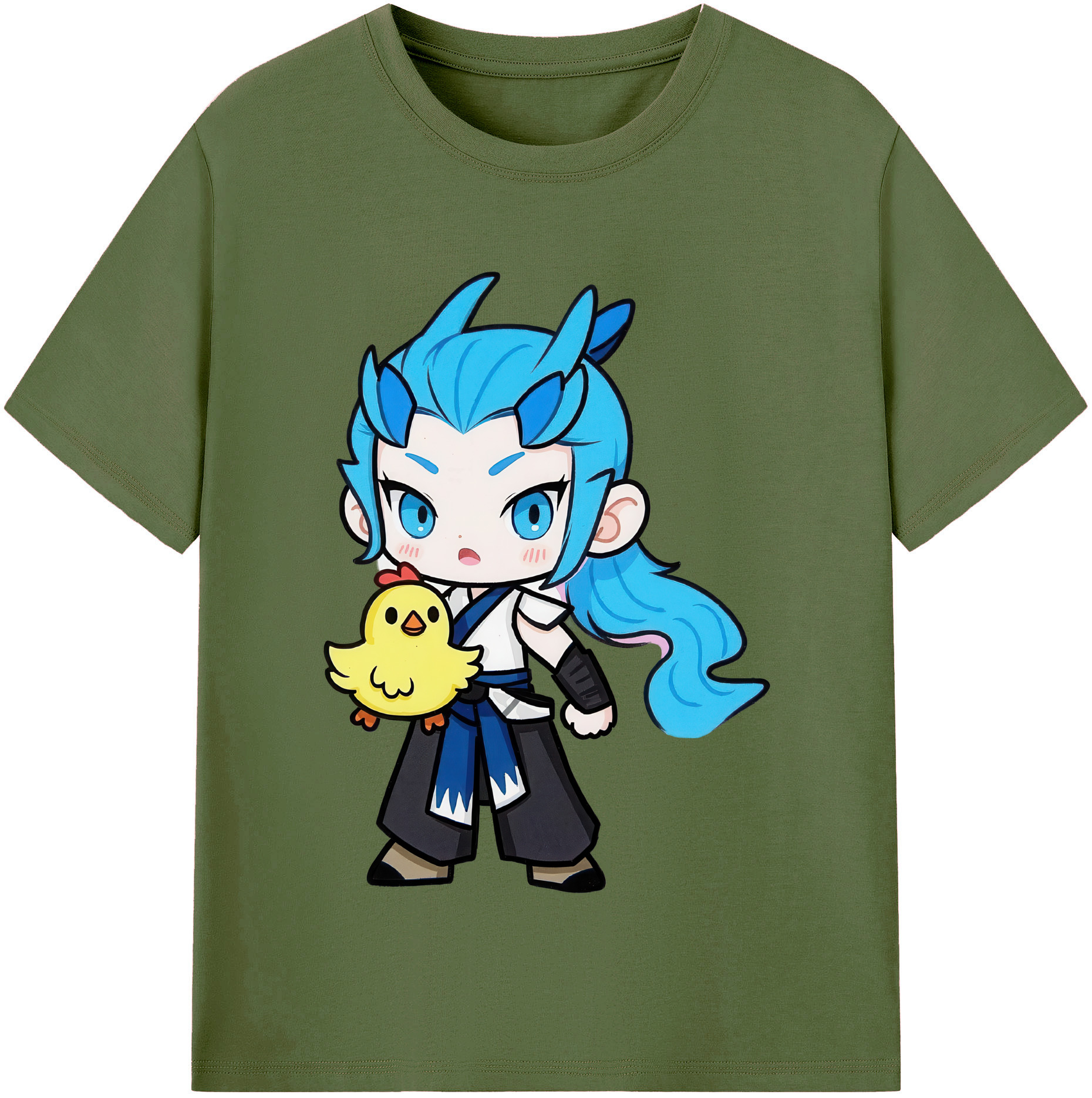 （画像用） Ne Zha 2 ナタ 魔童の大暴れ 綿100％半袖Tシャツ（フロントプリント）